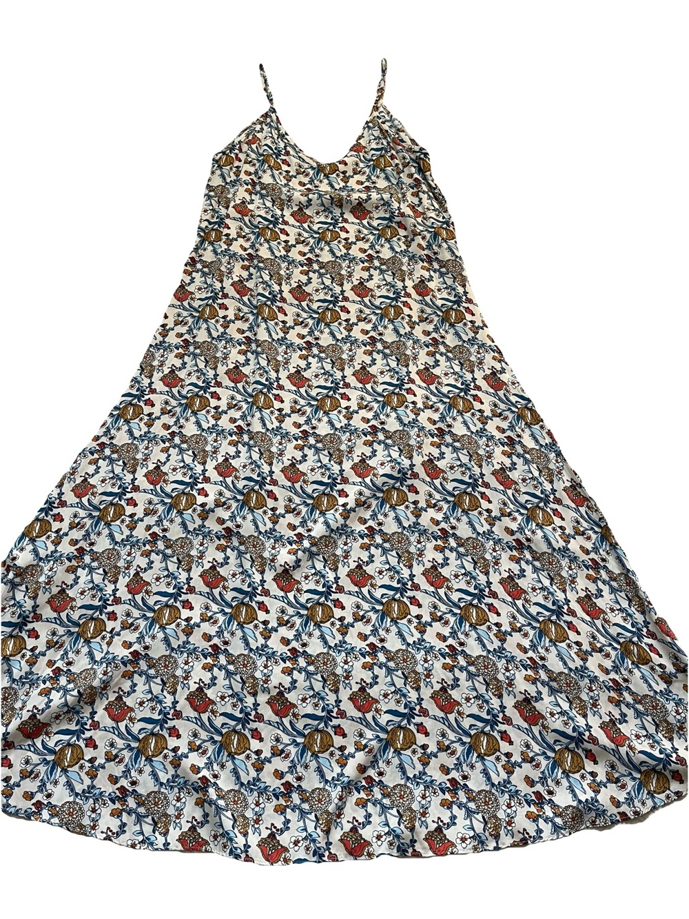 Natural Life Bohemian Floral Spaghetti Strap Maxi Dress Medium Western Boho - Picture 4 of 4